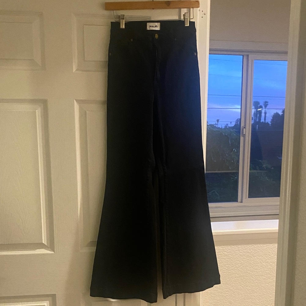 ROLLA'S High-Rise Flare Jeans in Black